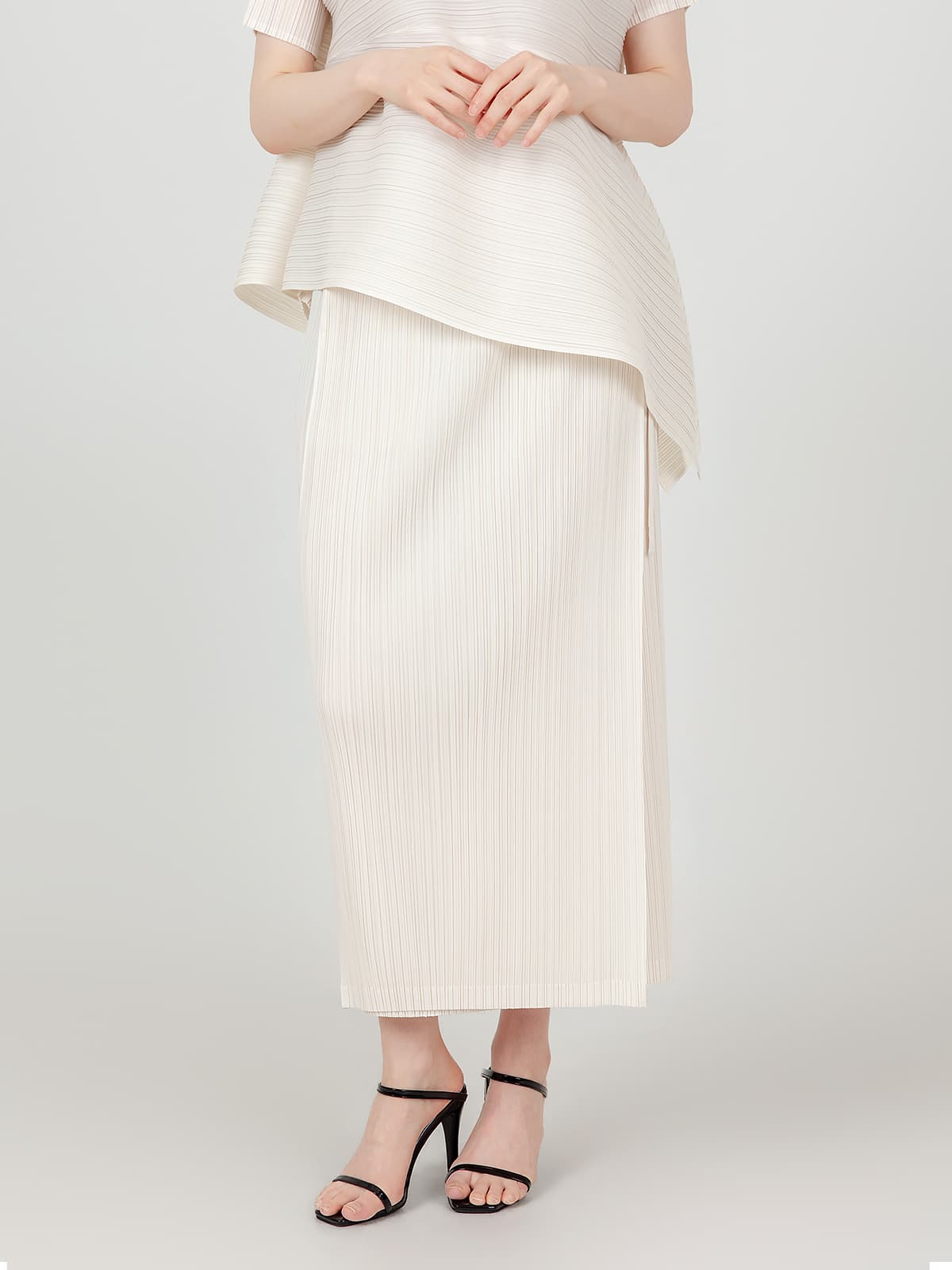 베이직 일자 플리츠 랩스커트